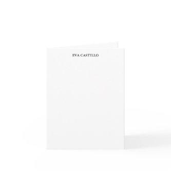 Trendy Modern Elegant Simple White Professional Note Card
