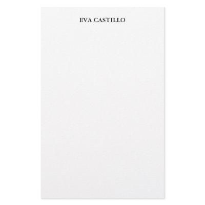 Trendy Modern Elegant Simple White Professional Stationery