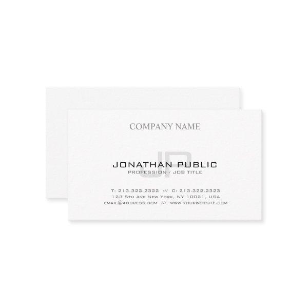 Trendy Modern Elegant Sleek Design Monogram Plain