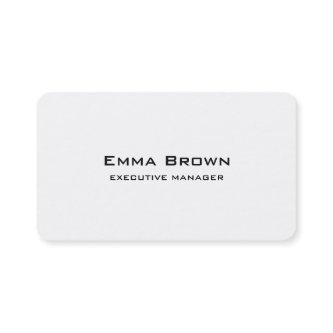 Trendy Modern Elegant White Executive Manager