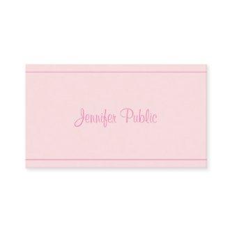 Trendy Modern Handwritten Elegant Pink Script Top