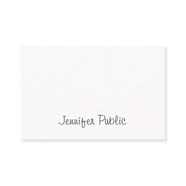 Trendy Modern Handwritten Script Cool Sleek Plain