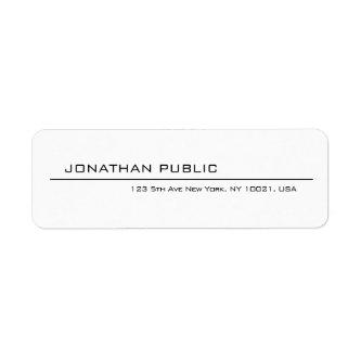 Trendy Modern Minimalist Elegant Return Address Label