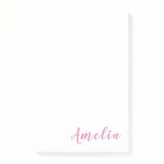 Trendy Modern Minimalist Professional Chic Pink Post-it Notes