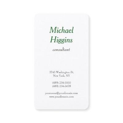 Trendy Modern Minimalist Professional Green White