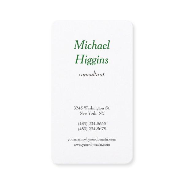 Trendy Modern Minimalist Professional Green White