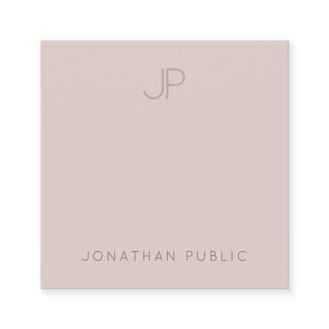 Trendy Modern Monogram Elegant Clean Template Luxe Square