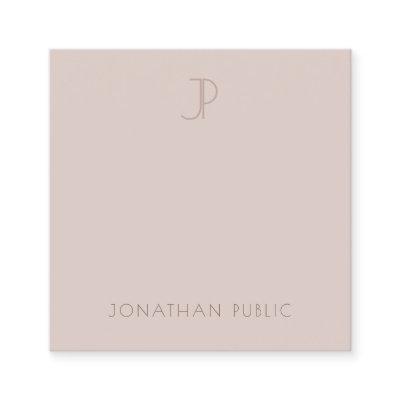 Trendy Modern Monogram Elegant Minimal Template Square