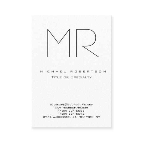 Trendy Modern Monogram Plain Minimalist