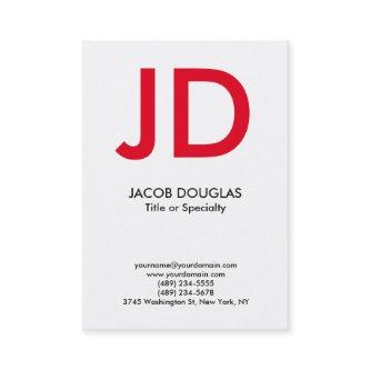 Trendy modern white grey bold monogram