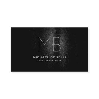 Trendy monogram black gray pattern