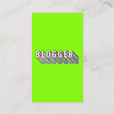 Trendy neon green 3d typography blogger minimal