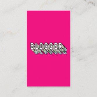 Trendy neon pink 3d typography blogger minimal