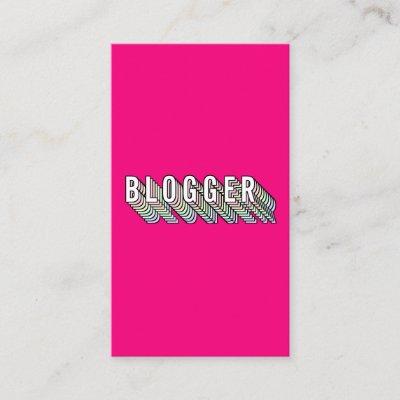 Trendy neon pink 3d typography blogger minimal