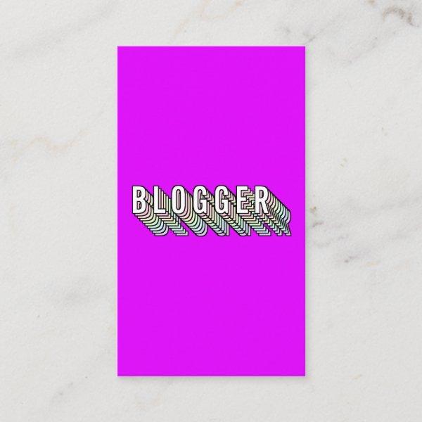 Trendy neon purple 3d typography blogger minimal