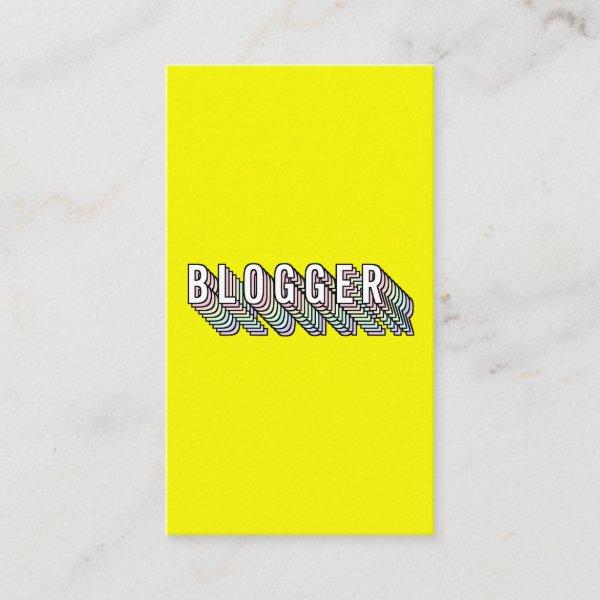 Trendy neon yellow 3d typography blogger minimal