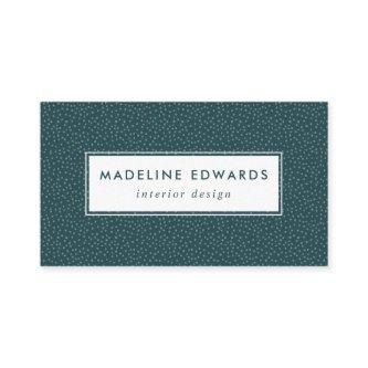 Trendy Ocean Teal Tiny Dot Pattern