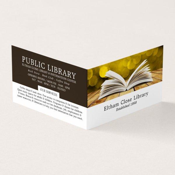 Trendy Open Book, Library, Librarian Detailed