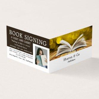 Trendy Open Book, Publisher, Writer Book Signing