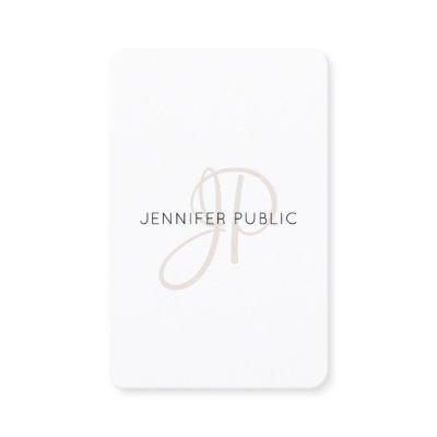 Trendy Personalized Modern Elegant Monogrammed