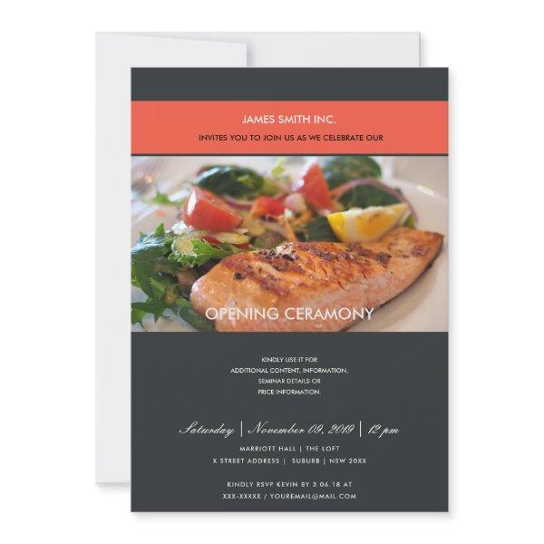 TRENDY PHOTO BLACK RED GRAND OPENING CEREMONY INVITATION