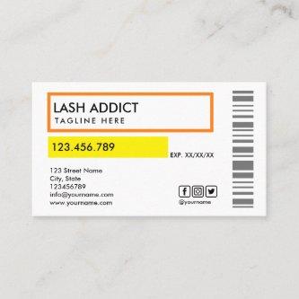 trendy pill bottle lashes package label