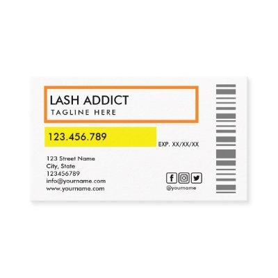 trendy pill bottle lashes package label