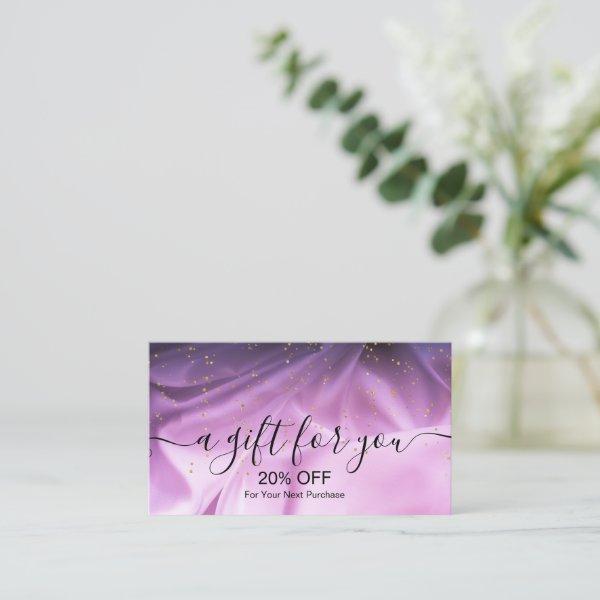 Trendy pink and purple glitter discount card