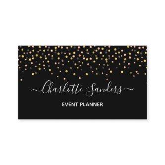 Trendy pink gold glitter confetti