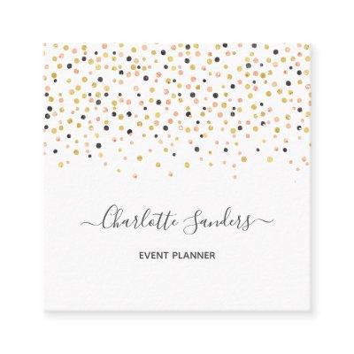 Trendy pink gold glitter confetti