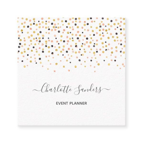 Trendy pink gold glitter confetti