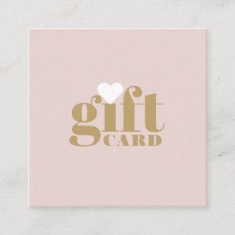 Trendy pink gold typography salon gift certificate