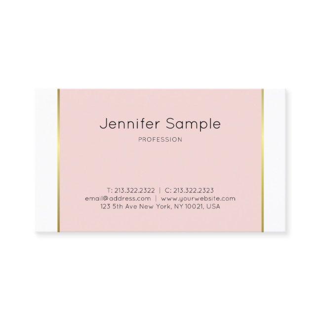 Trendy Pink Gold White Elegant Graphic Design