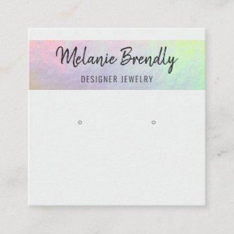 Trendy Pink Holographic Earring Display  Square
