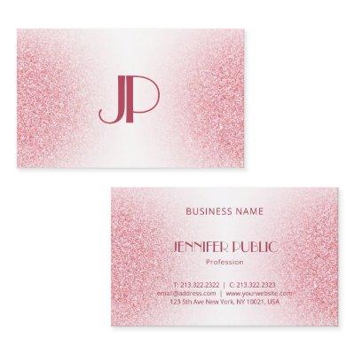 Trendy Pink Rose Gold Glitter Modern Elegant
