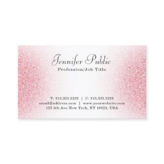 Trendy Pink Rose Gold Glitter Modern Elegant