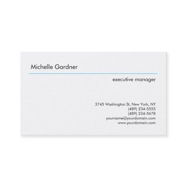 Trendy Plain Creative Modern Minimalist Blue White