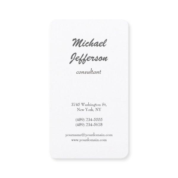 Trendy Plain Modern Minimalist Professional