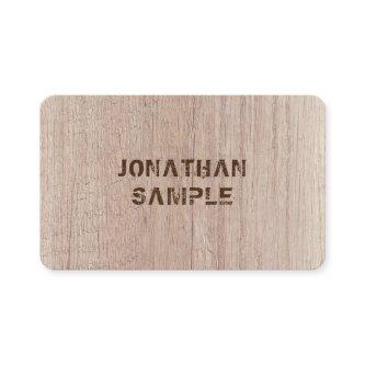 Trendy Plank Board Wood Look Distressed Text