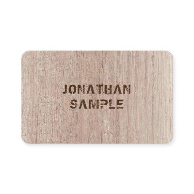 Trendy Plank Board Wood Look Distressed Text