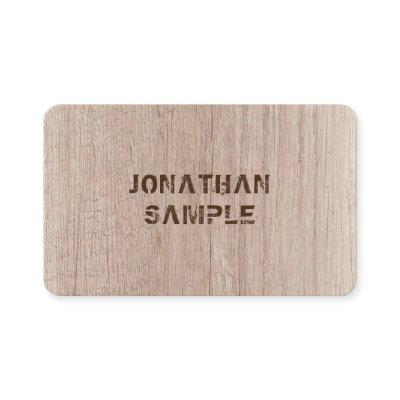 Trendy Plank Board Wood Look Distressed Text