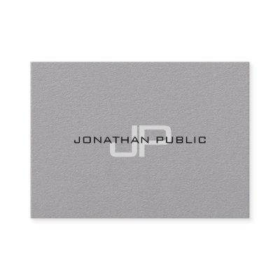 Trendy Premium Grey Elegant Modern Monogram Simple