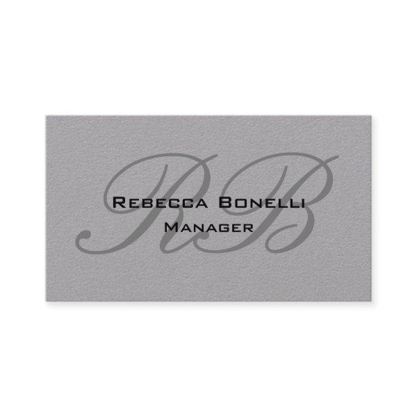 Trendy Premium Grey Monogram Minimalist