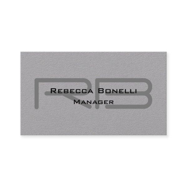 Trendy Premium Grey Monogram Minimalist Plain