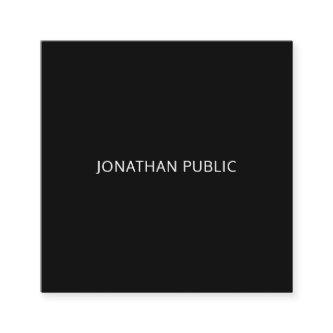 Trendy Professional Elegant Simple Black And White Square
