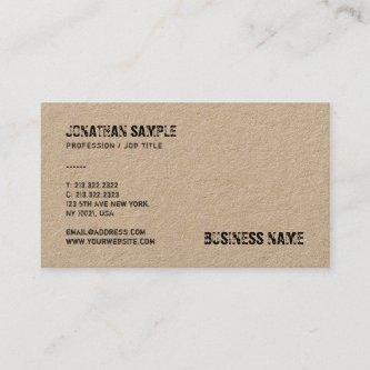 Trendy Real Kraft Paper Distressed Text Template