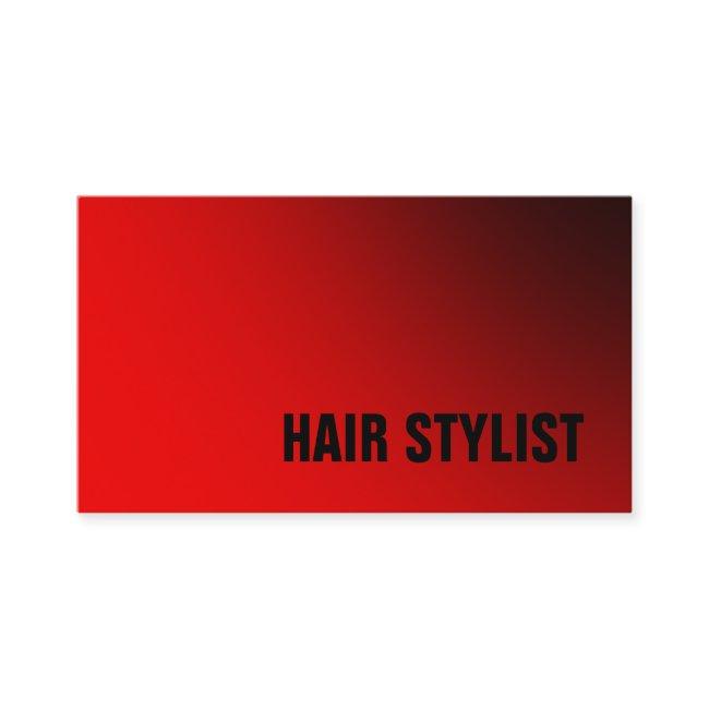 Trendy Red White Modern Hair Stylist