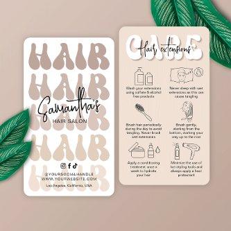 Trendy Retro Beige Hair Extensions Aftercare Guide