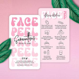 Trendy Retro Pink Face Peel Aftercare Aesthetician