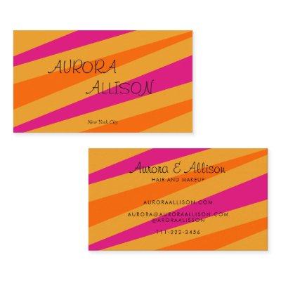 Trendy Retro stripes 70s Orange Mustard Pink